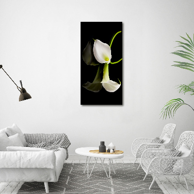 Tableau acrylique Calla blanc