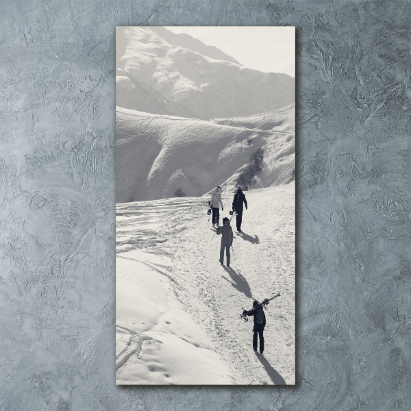 Tableau acrylique Skieurs