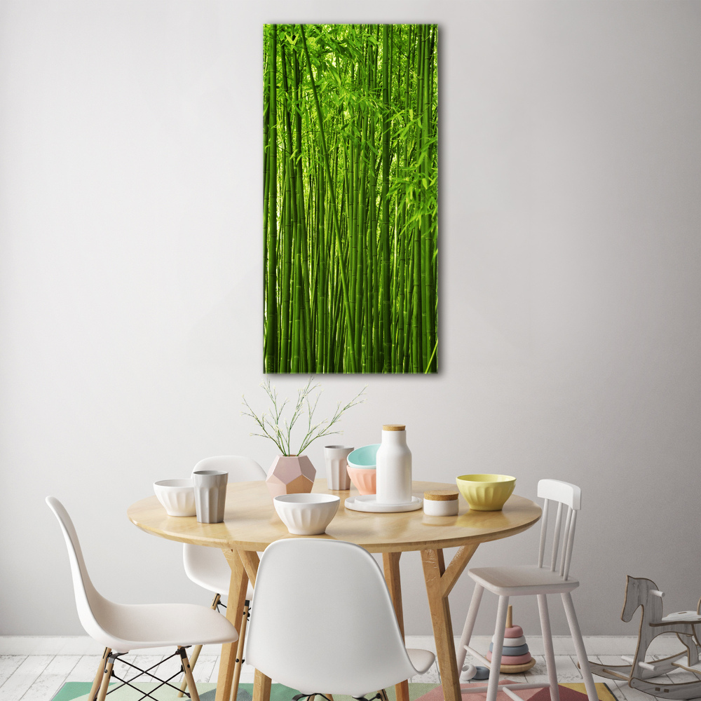 Tableau sur verre acrylique Forêt de bambous