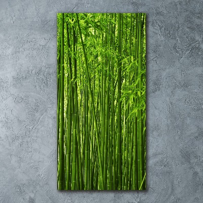 Tableau sur verre acrylique Forêt de bambous