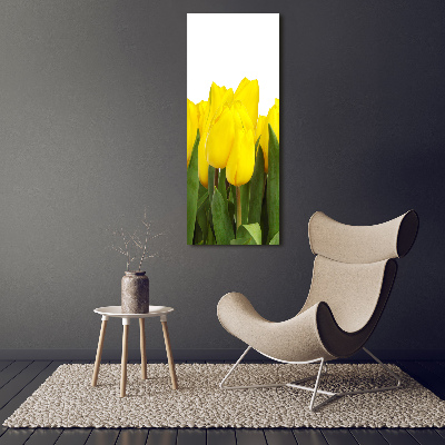 Tableau sur verre acrylique Tulipes jaunes