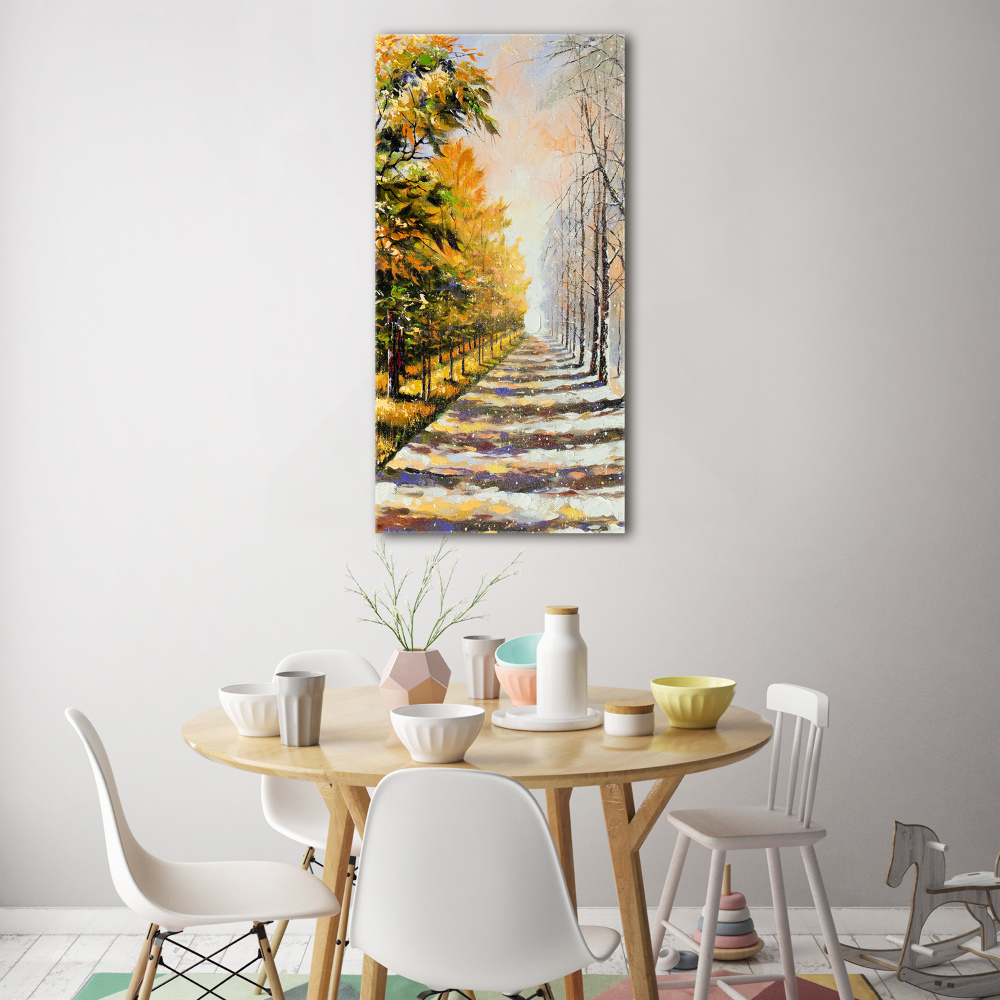 Tableau acrylique Hiver et automne