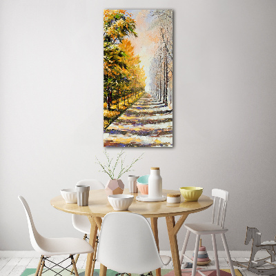 Tableau acrylique Hiver et automne