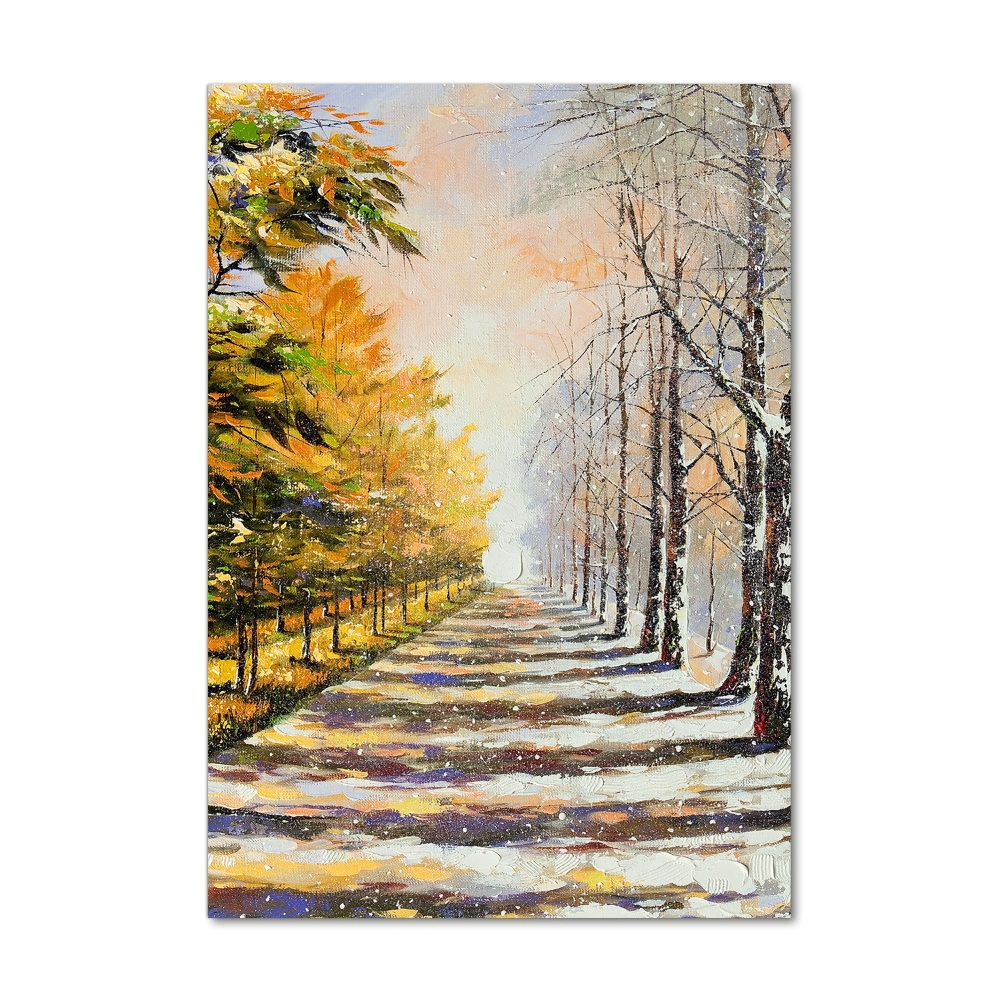 Tableau acrylique Hiver et automne