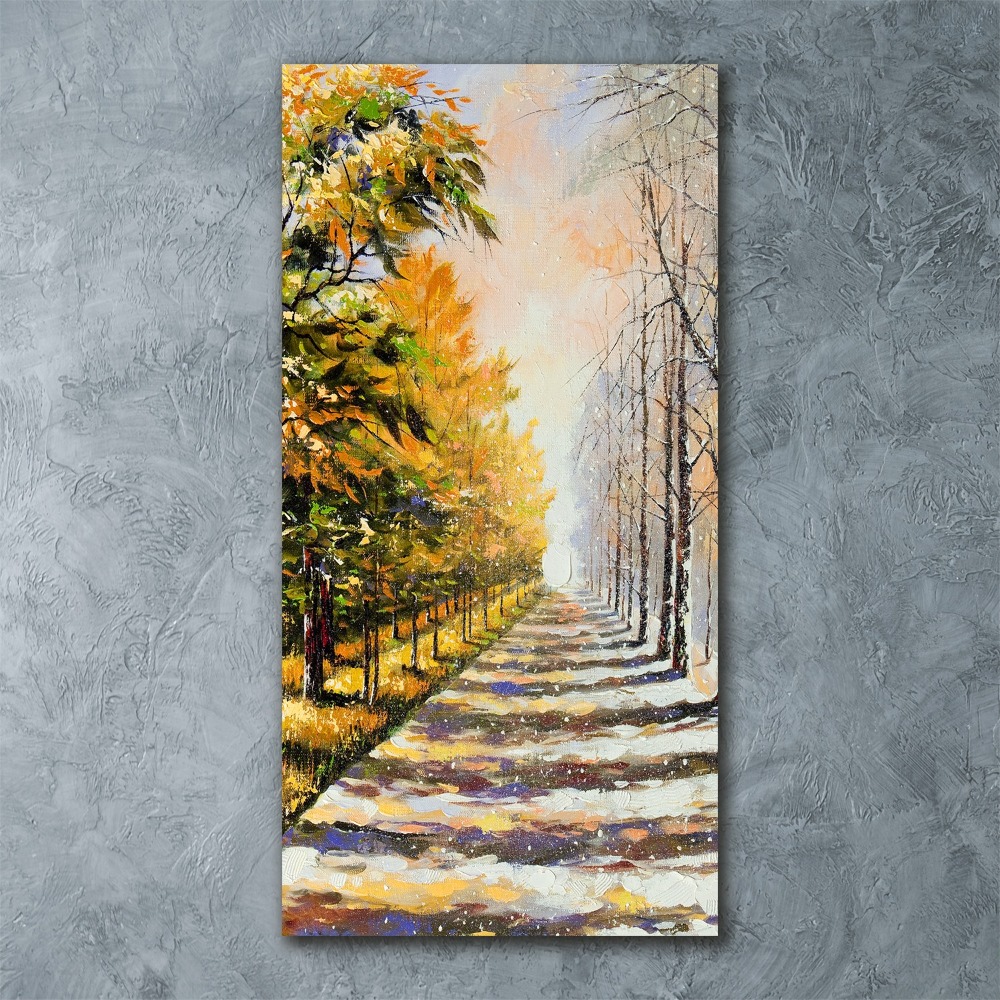 Tableau acrylique Hiver et automne