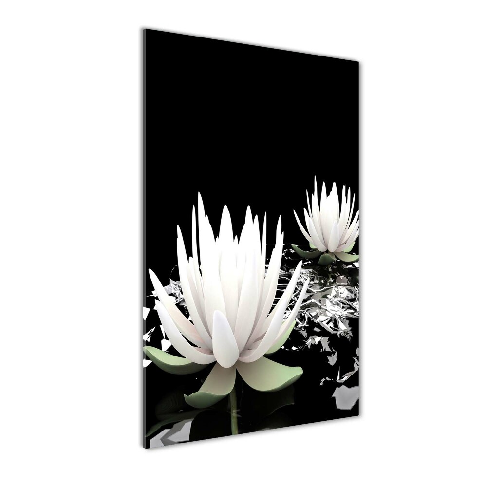 Tableau sur verre acrylique Fleur de lotus