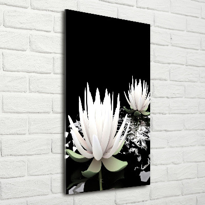 Tableau sur verre acrylique Fleur de lotus