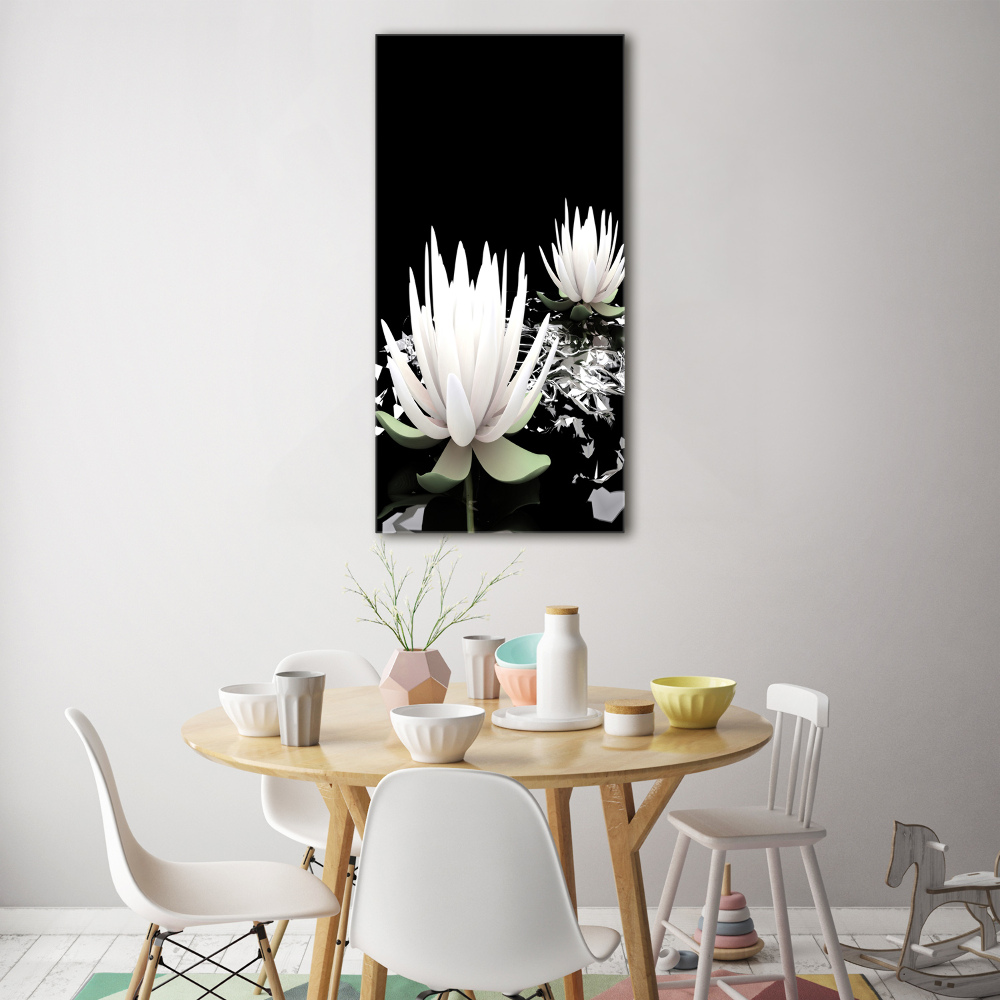 Tableau sur verre acrylique Fleur de lotus