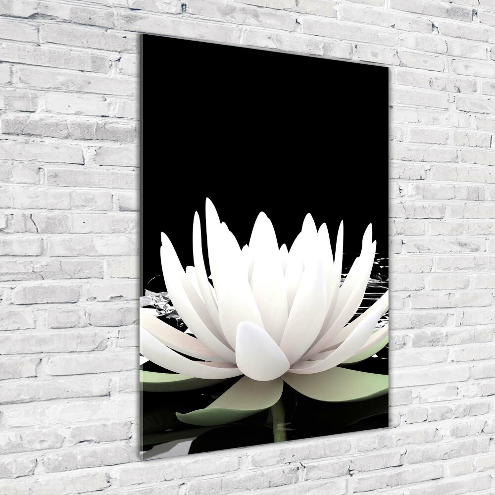 Tableau sur verre acrylique Fleur de lotus