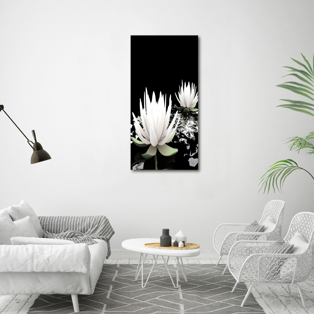 Tableau sur verre acrylique Fleur de lotus