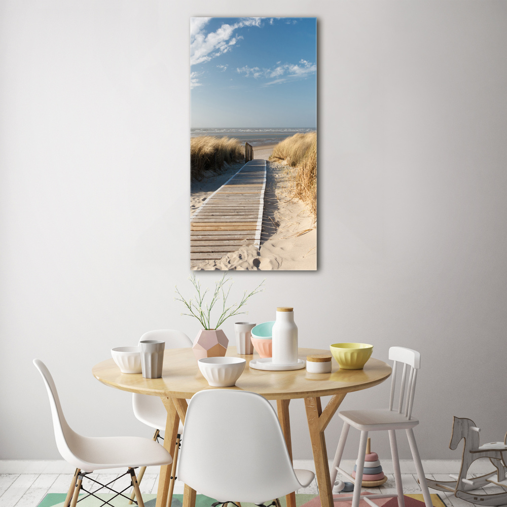 Tableau sur verre acrylique Chemin vers les plages