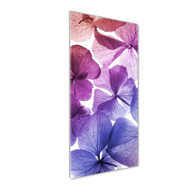 Tableau verre acrylique Fleurs violettes