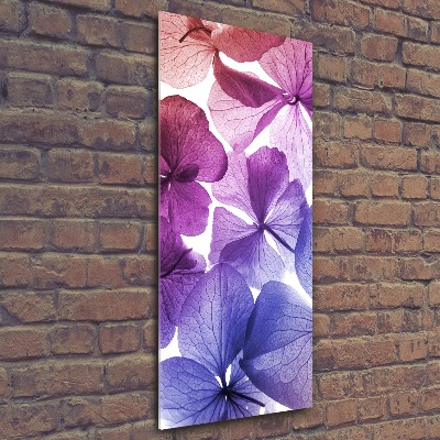 Tableau verre acrylique Fleurs violettes