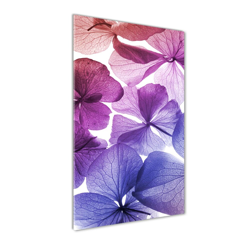 Tableau verre acrylique Fleurs violettes