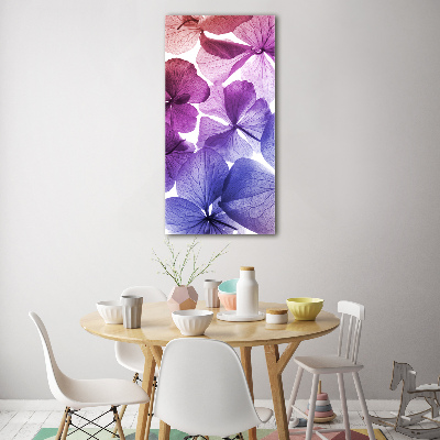 Tableau verre acrylique Fleurs violettes