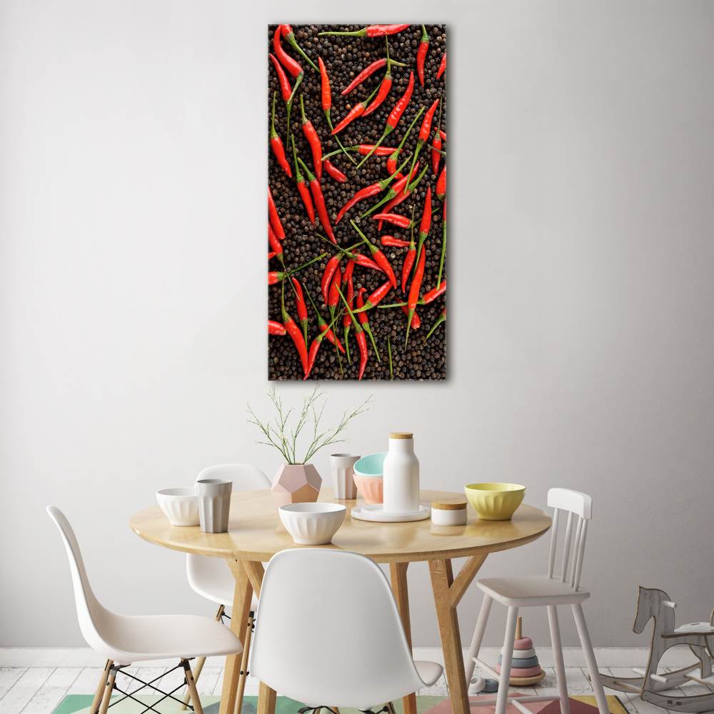 Tableau sur verre acrylique Piments