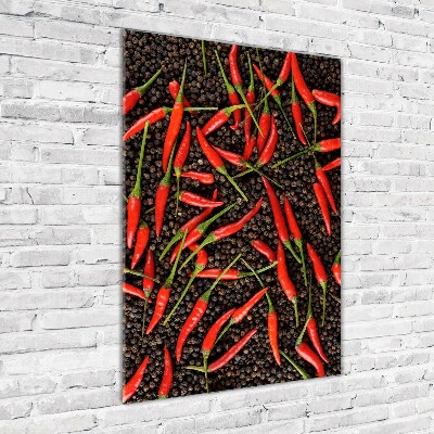 Tableau sur verre acrylique Piments