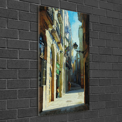 Tableau sur verre acrylique Rues de Barcelone