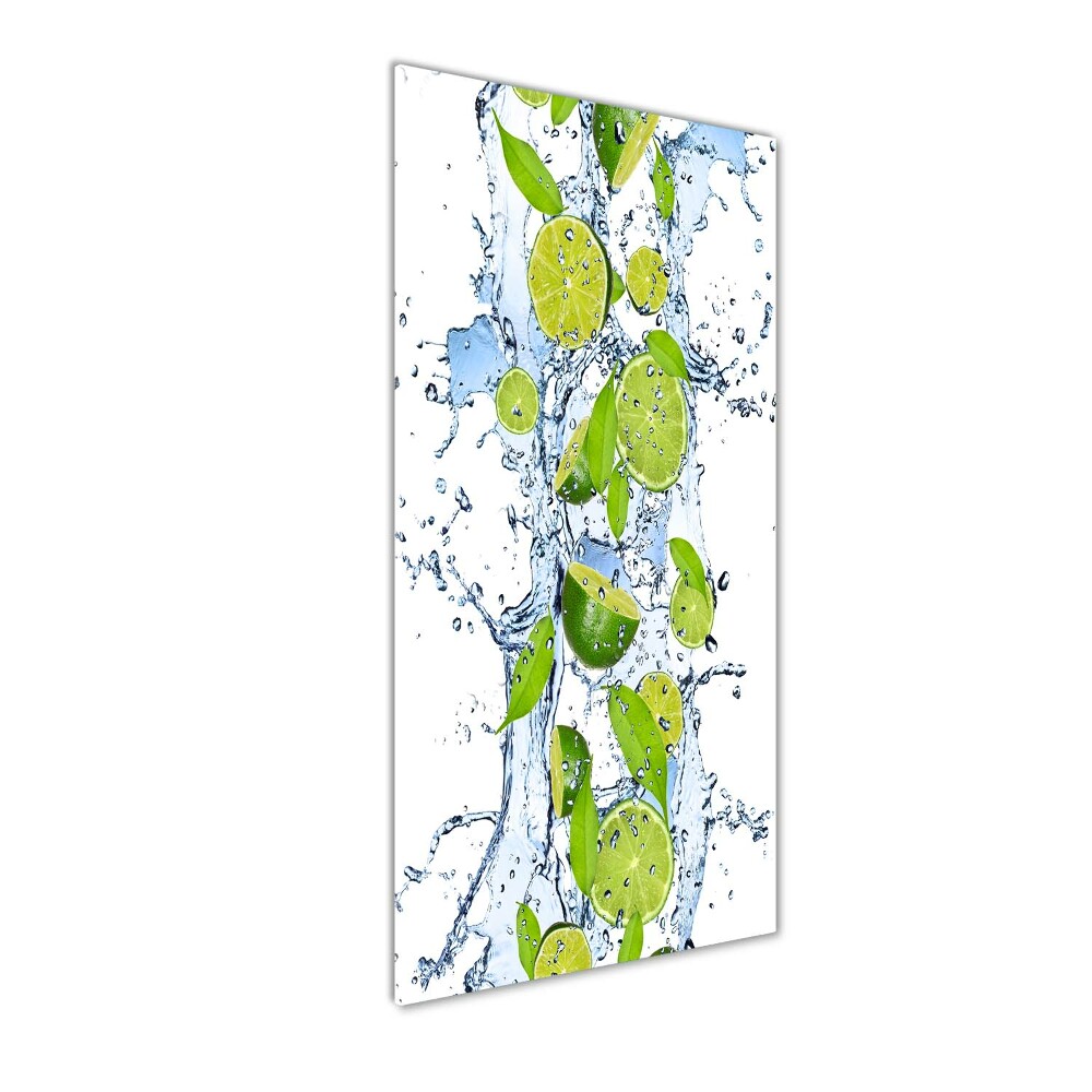 Tableau verre acrylique Citron vert et eau