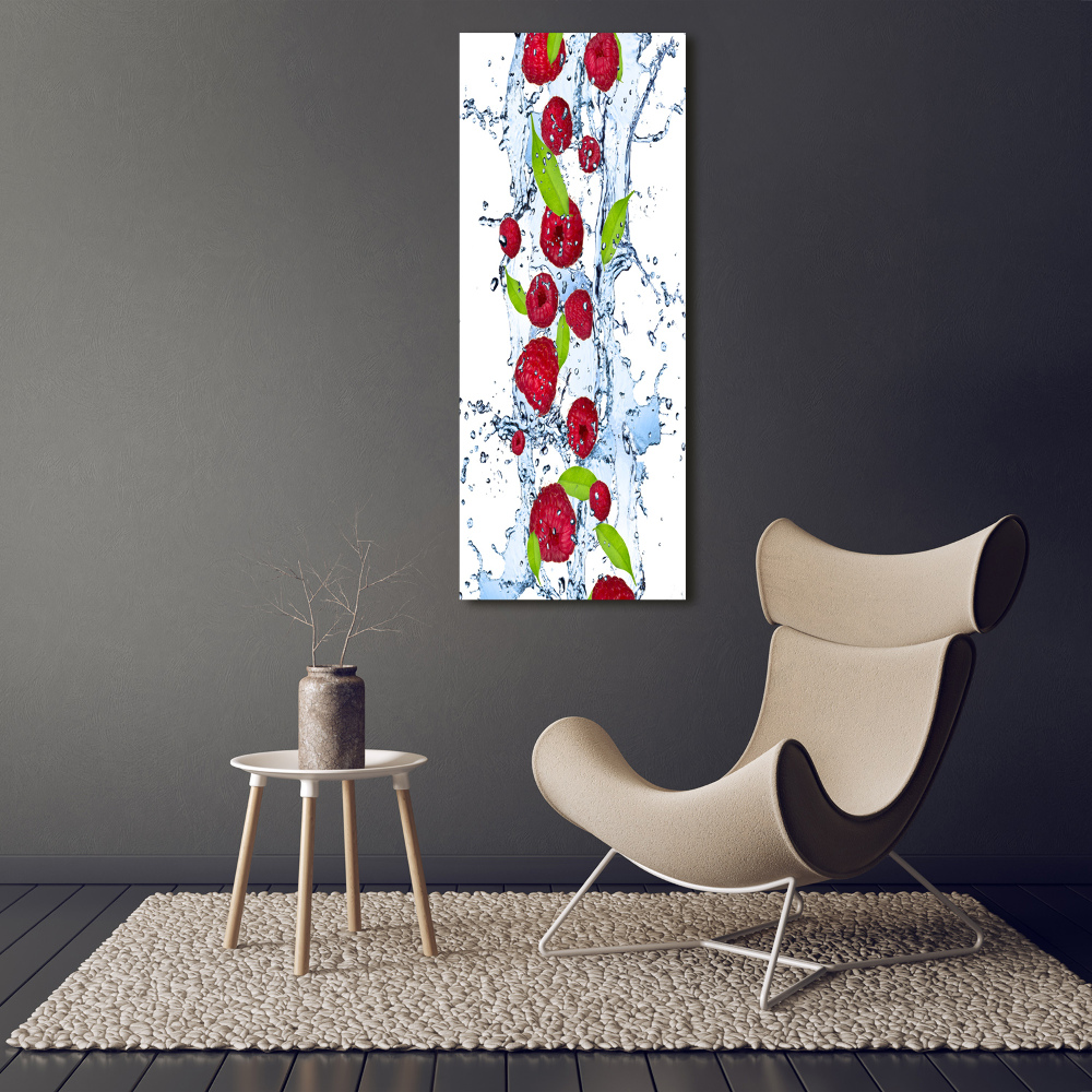 Tableau sur verre acrylique Framboises