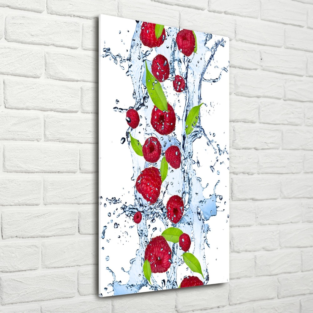 Tableau sur verre acrylique Framboises