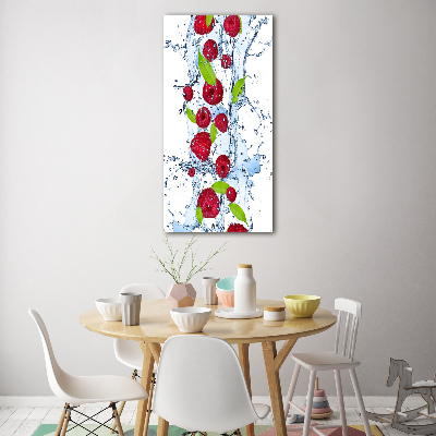 Tableau sur verre acrylique Framboises