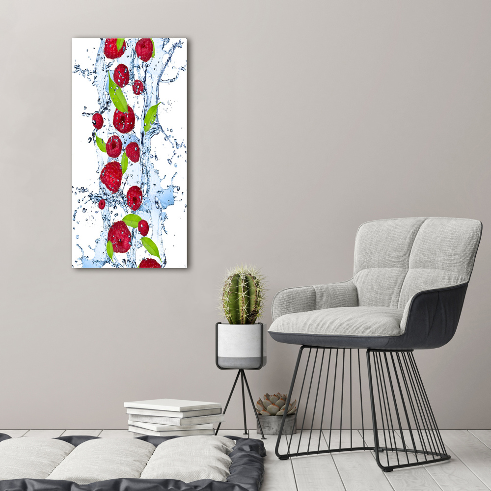 Tableau sur verre acrylique Framboises