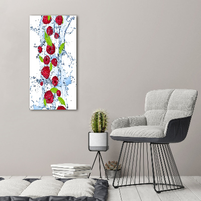 Tableau sur verre acrylique Framboises