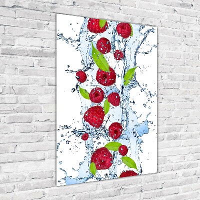 Tableau sur verre acrylique Framboises