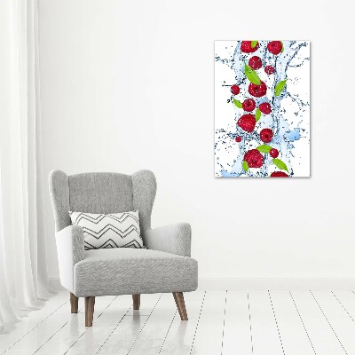 Tableau sur verre acrylique Framboises