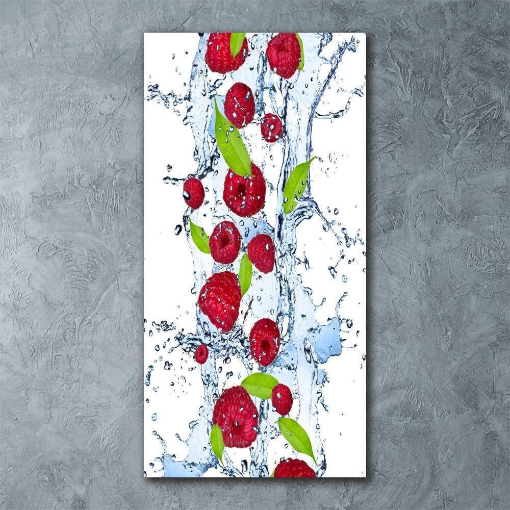 Tableau sur verre acrylique Framboises