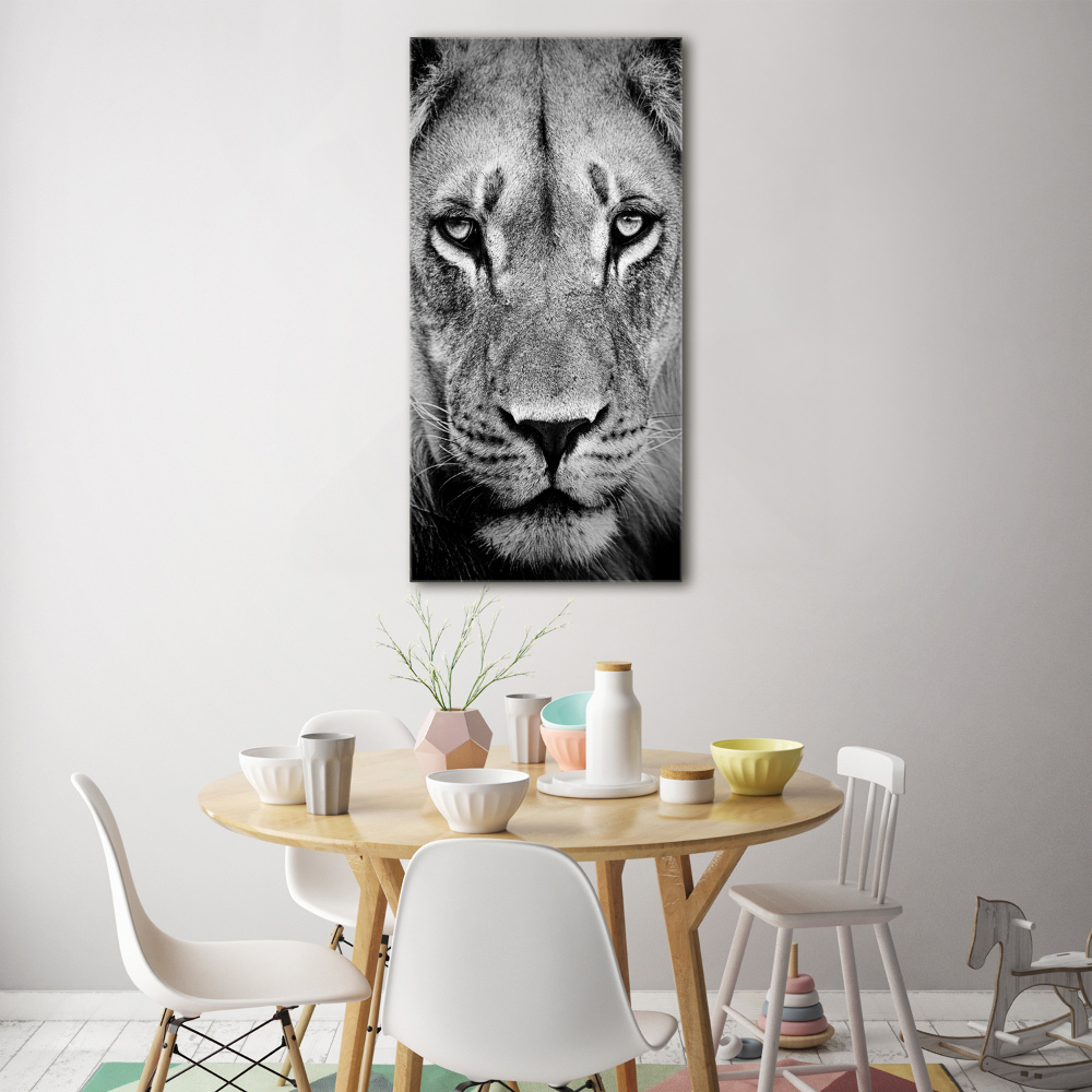 Tableau sur verre acrylique Portrait de lion