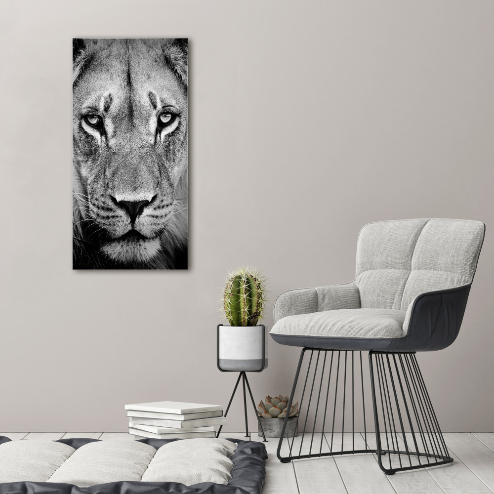 Tableau sur verre acrylique Portrait de lion