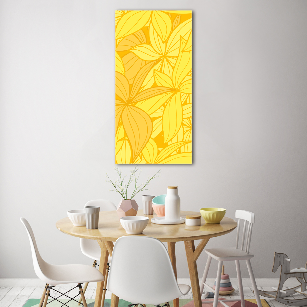 Tableau acrylique Fleurs jaunes