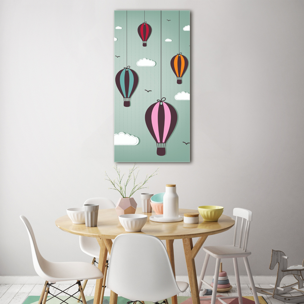 Tableau verre acrylique Ballons volants