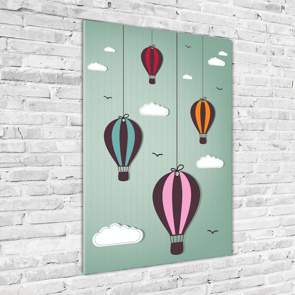 Tableau verre acrylique Ballons volants