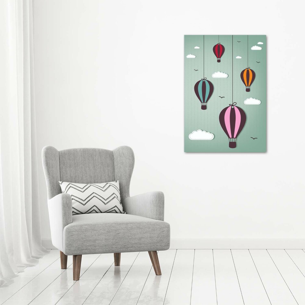 Tableau verre acrylique Ballons volants