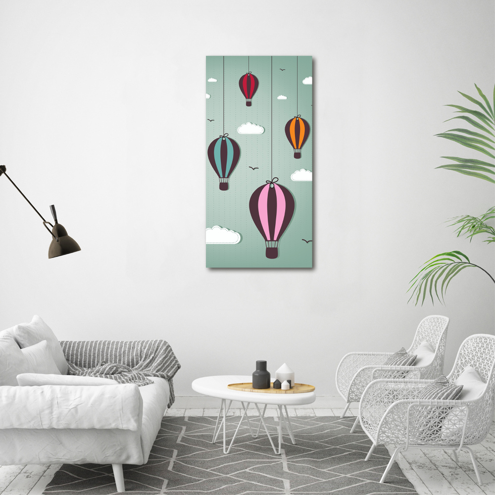 Tableau verre acrylique Ballons volants