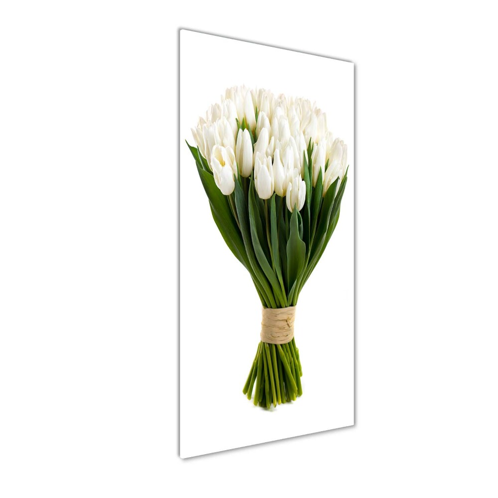 Tableau acrylique Tulipes blanches plantes