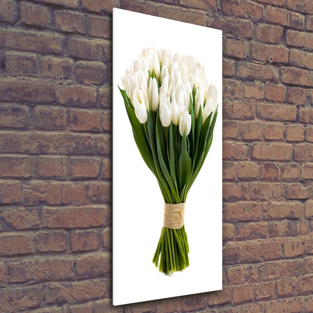 Tableau acrylique Tulipes blanches plantes