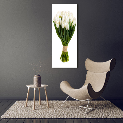 Tableau acrylique Tulipes blanches plantes