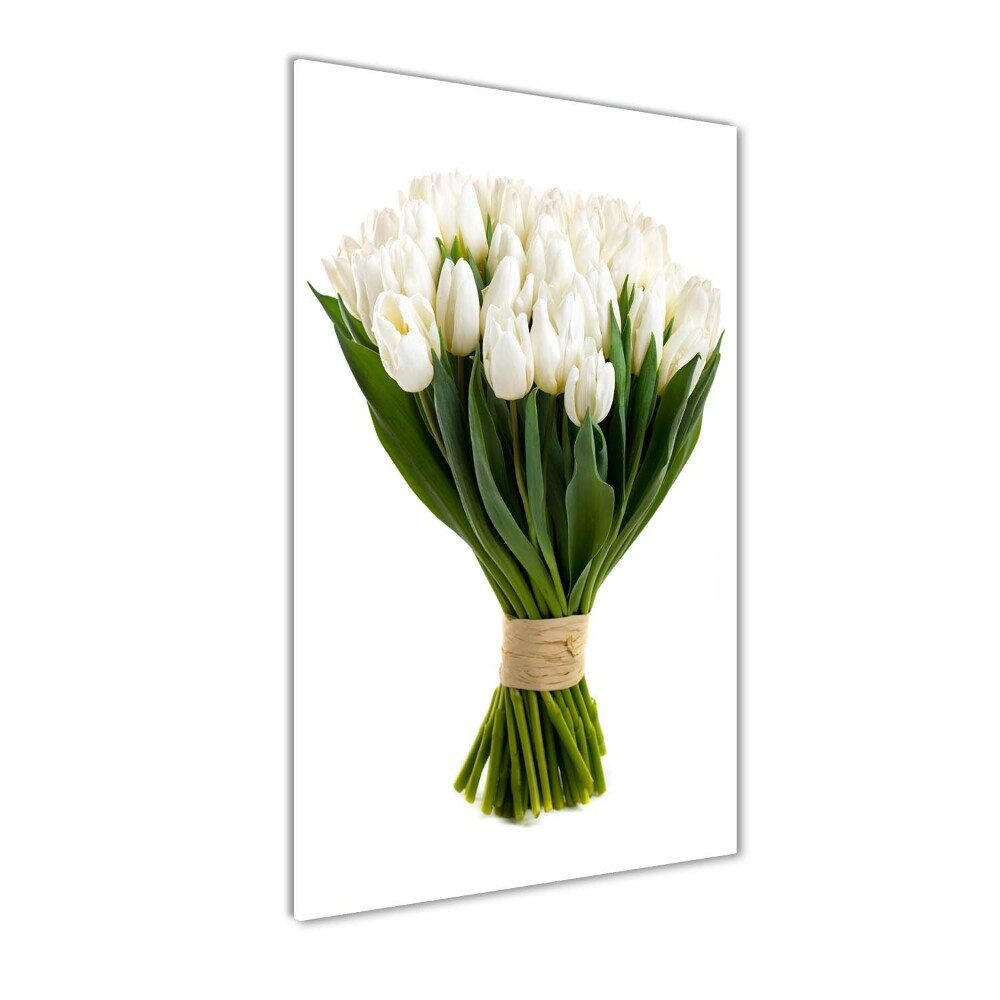 Tableau acrylique Tulipes blanches plantes