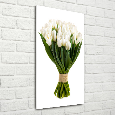 Tableau acrylique Tulipes blanches plantes