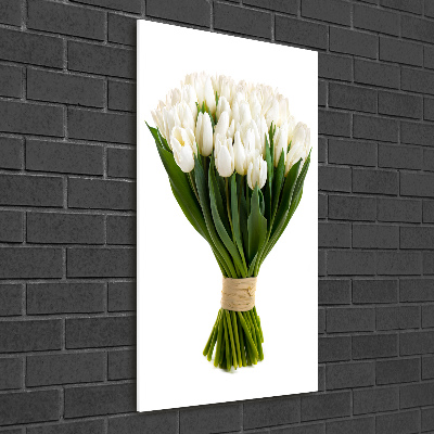 Tableau acrylique Tulipes blanches plantes