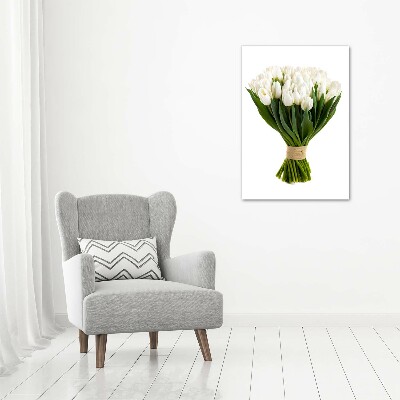 Tableau acrylique Tulipes blanches plantes