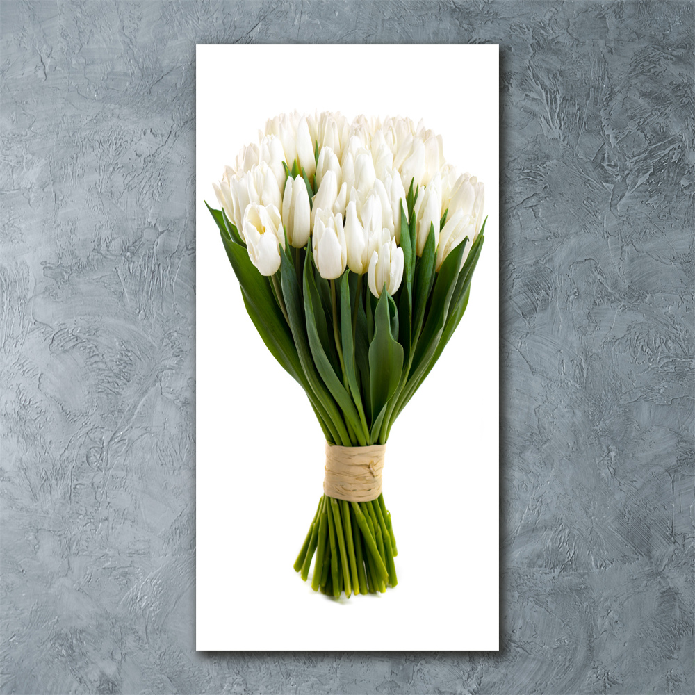 Tableau acrylique Tulipes blanches plantes