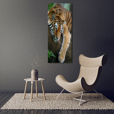 Tableau acrylique Tigre dans un arbre