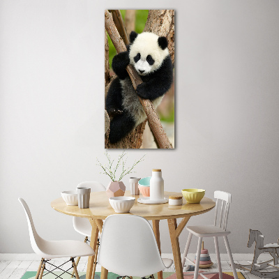 Tableau acrylique Panda dans un arbre