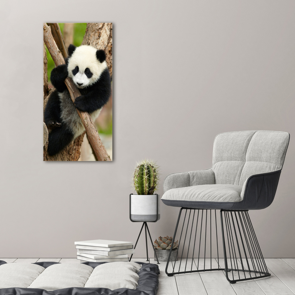 Tableau acrylique Panda dans un arbre