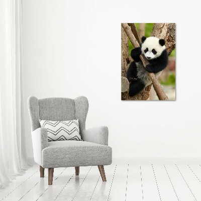 Tableau acrylique Panda dans un arbre